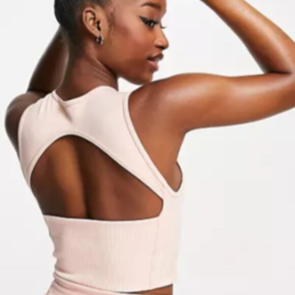 Brand New adidas Training Hyperglam ribbed Cut-Out crop top - Picture 16 of 16